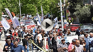 1 MAYIS COŞKUSU YÜRÜYÜŞLE BAŞLADI