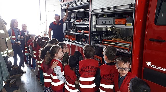 ATATÜRK ANAOKULUNDAN ÇANAKKALE İTFAİYESİNE ZİYARET