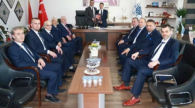 BİGA KAHVECİLER ODASI, BAŞKAN ERDOĞAN'A 'HAYIRLI OLSUN' ZİYARETİNDE BULUNDU