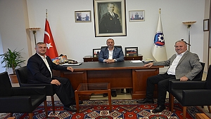 GEYİKLİ BELEDİYE BAŞKANI MEVLÜT ORUÇOĞLU'NDAN ÇTSO YÖNETİM KURULUNA İADE-İ ZİYARET