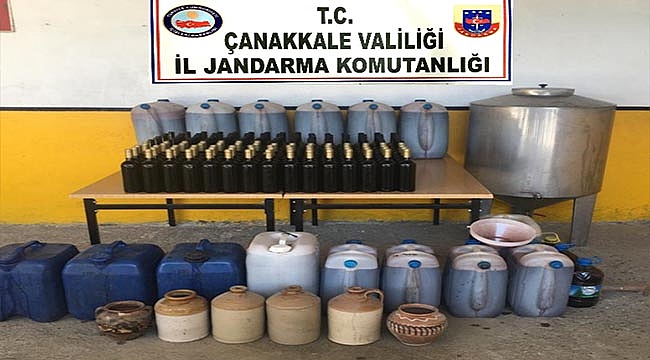 GÖKÇEADA'DA KAÇAK İÇKİ OPERASYONU