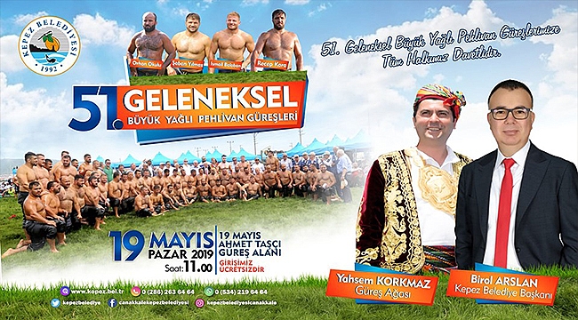 KEPEZ 51.GELENEKSEL YAĞLI PEHLİVAN GÜREŞLERİNE DAVETLİSİNİZ