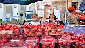 LAPSEKİ KİRAZI 20 LİRADAN TEZGAHLARDA