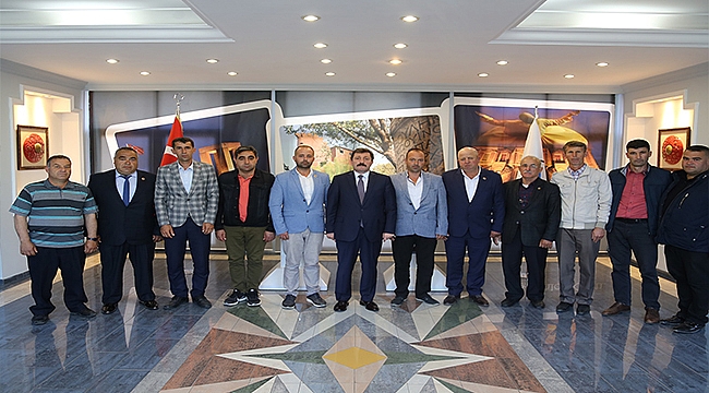 TROYA BÖLGESİ MUHTARLARINDAN, VALİLİĞE ZİYARET