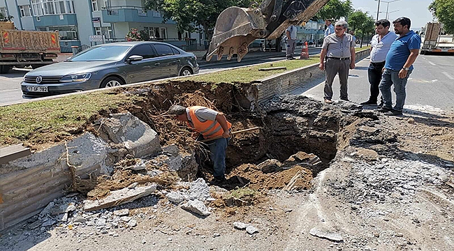 ATATÜRK CADDESİNDE ÜSTYAPI YENİLEME ÇALIŞMASI BAŞLADI