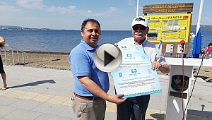 BARIŞ PLAJI'NA MAVİ BAYRAK