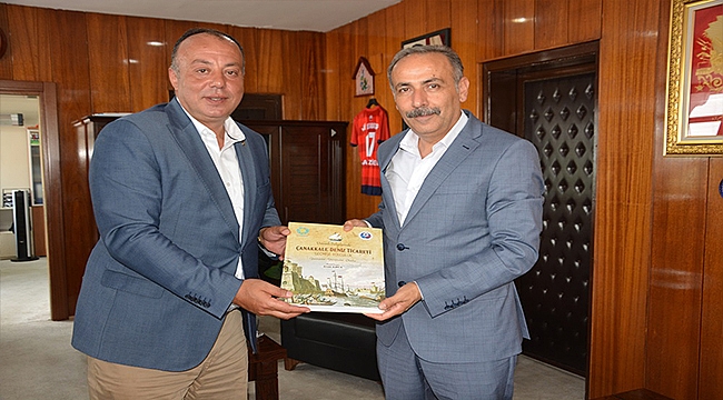 ÇTSO HEYETİ ECEABAT BELEDİYE BAŞKANLIĞINI ZİYARET ETTİ