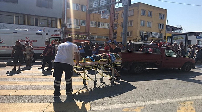 YAŞLI ADAMA KAMYONET ÇARPTI