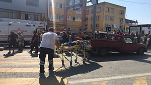 YAŞLI ADAMA KAMYONET ÇARPTI