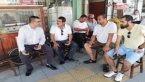 BAŞKAN ERDOĞAN, PAZAR YERİNDE ESNAFLA KAHVALTI YAPTI