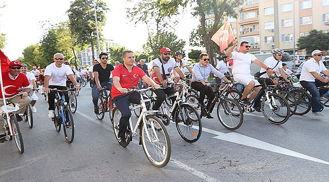 PEDALLAR BU KEZ ŞEHİTLERE VE GAZİLERE SAYGI İÇİN ÇEVRİLDİ