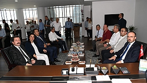 TURAN VE İSKENDEROĞLU'NDAN BİGA BELEDİYESİNE ZİYARET