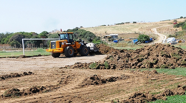 FUTBOL SAHASI YAPIMINA BAŞLANDI