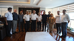 İNŞAAT MÜHENDİSLERİ ODASI BAŞKANI GÖKÇE'DEN BAŞKAN GÖKHAN'A ZİYARET