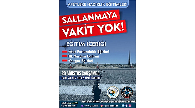 KEPEZ BELEDİYESİ AFET EĞİTİMİNE HAZIRLANIYOR