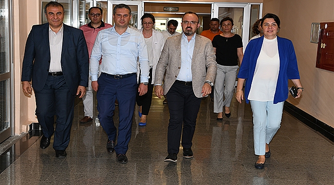 TURAN, GAZİYİ HASTANEDE ZİYARET ETTİ