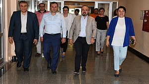 TURAN, GAZİYİ HASTANEDE ZİYARET ETTİ