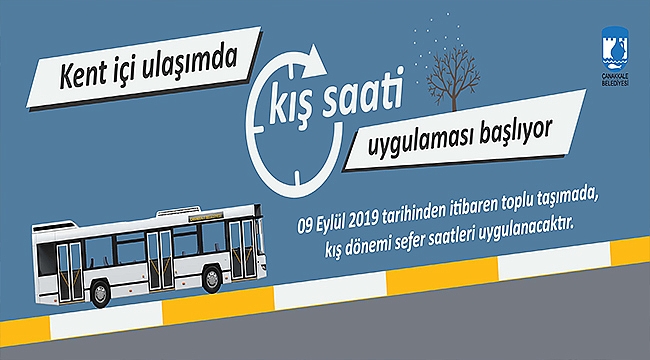 KENT İÇİ ULAŞIMDA KIŞ SAATİ UYGULAMASI BAŞLIYOR!