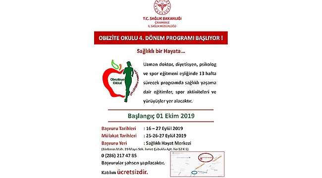 OBEZİTE OKULU 4. DÖNEM PROGRAMI KAYITLARI BAŞLADI