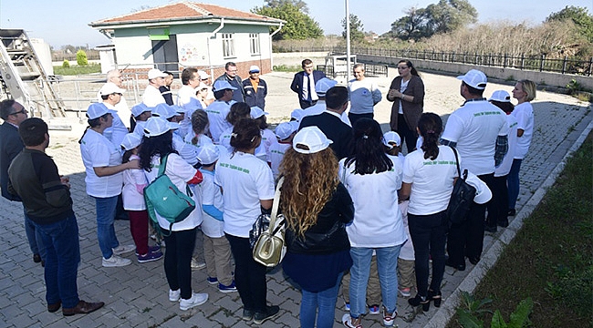 EKO OKUL TİMİ BİGA BELEDİYESİ ATIKSU ARITMA TESİSİNİ İNCELEDİ