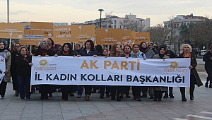 AK PARTİ'Lİ KADINLARDAN TURUNCU KURDELELİ YÜRÜYÜŞ