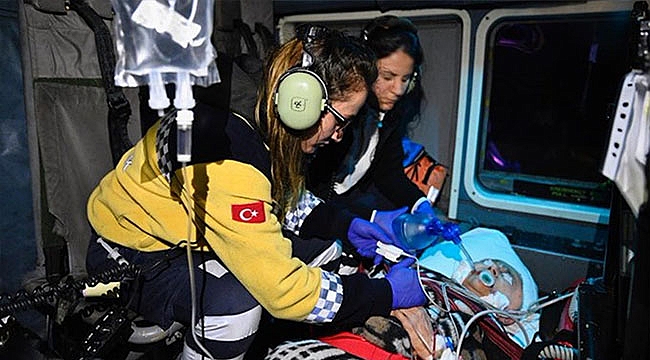 ASKERİ HELİKOPTER YARDIMINA KOŞTU