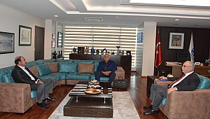 BAŞKAN GÖKHAN, KONUKLARINI AĞIRLADI