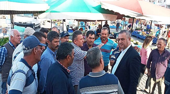 BAŞKAN PAZAR ESNAFINI ZİYARET ETTİ