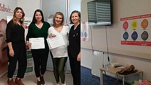 LAPSEKİ DEVLET HASTANESİ GEBE OKULU MEZUNLARINI VERMEYE DEVAM EDİYOR