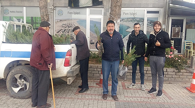 500 ADET FISTIK ÇAMI VATANDAŞA DAĞITILDI