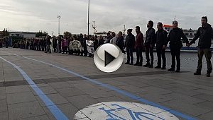 KAZDAĞLARI SAVUNUCULARI İNSAN ZİNCİRİ OLUŞTURDU