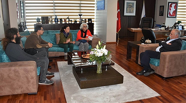 BAŞKAN GÖKHAN KONUKLARINI AĞIRLADI