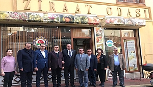 ÇTSO YÖNETİM KURULU BAYRAMİÇ'DE RESMİ TEMASLARDA BULUNDU