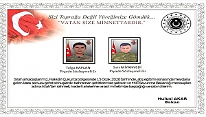 HAKKARİ'DE 2 ASKERİMİZ ŞEHİT OLDU!