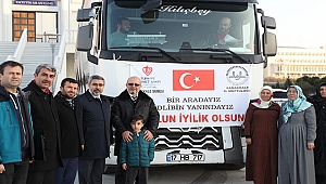 ÇANAKKALE´DEN TOPLANAN YARDIM MALZEMELERİ İDLİB´E UĞURLANDI