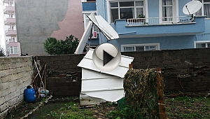 FIRTINA ANİDEN GELDİ ÇANAKKALE'Yİ YERLE BİR ETTİ!