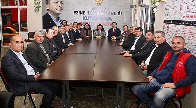 İLK ZİYARET EZİNE İLÇE BAŞKANLIĞI'NA OLDU