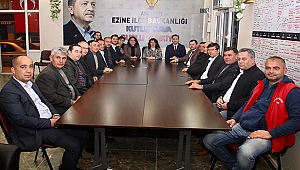 İLK ZİYARET EZİNE İLÇE BAŞKANLIĞI'NA OLDU