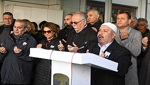 MUSTAFA KURT BELEDİYE ÖNÜNDEN SON YOLCULUĞUNA UĞURLANDI