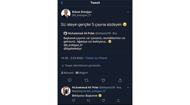 BAŞKAN, ÜNİVERSİTELİLERİN ÇAY DAVETİNİ GERİ ÇEVİRMEDİ