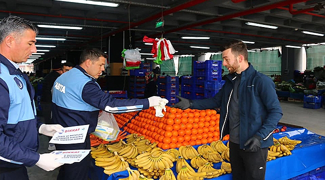 KEPEZ PAZARINDA MEYVE VE SEBZELER PAKETLENDİ