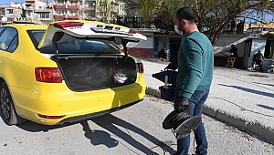 KÖY MİNİBÜSLERİ VE TAKSİLER DEZENFEKTE EDİLİYOR