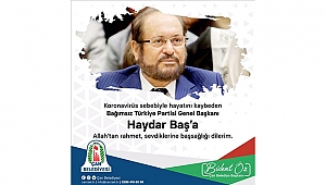 BAŞKAN ÖZ; " HAYDAR BAŞ'A ALLAH'TAN RAHMET DİLİYORUM"