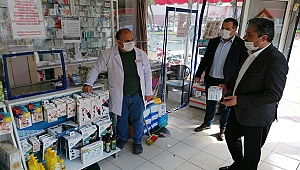 BAYRAMİÇ BELEDİYESİ'NDEN ECZANELERE MASKE