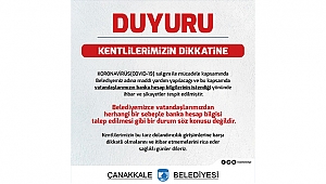 BELEDİYEDEN ÖNEMLİ DUYURU!