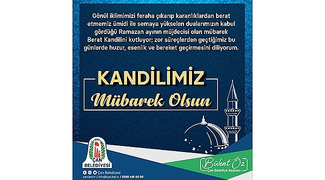 "BERAT KANDİLİMİZ MÜBAREK OLSUN"