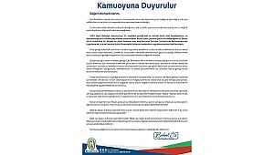 ÇAN BELEDİYESİ'NDEN DUYURU!