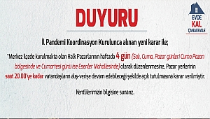 ÇANAKKALE BELEDİYESİ'NDEN DUYURU!