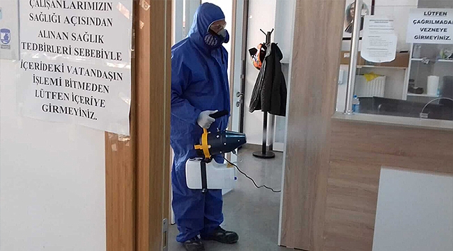 DEZENFEKSİYON ÇALIŞMALARI KENT GENELİNDE SÜRÜYOR