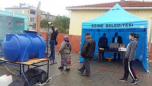 GEYİKLİ'DE DEZENFEKSİYON TÜNELİ KURULDU